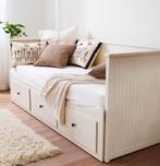IKEA Hemnes Bedbank + Matras - Snel Weg!, Huis en Inrichting, Slaapkamer | Bedden, Ophalen, Eenpersoons, Wit, Zo goed als nieuw