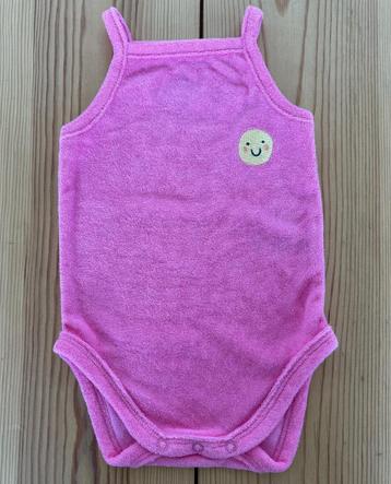 HEMA badstof romper - Roze Smiley - maat 62 - 68 beschikbaar voor biedingen