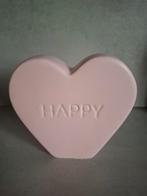 Roze porseleinen hartje met opschrift 'Happy', gratis!, Ophalen, Zo goed als nieuw