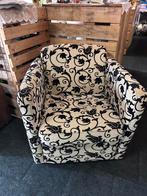 Mooie fauteuil met bloemenmotief, Ophalen, Gebruikt, Stof, 75 tot 100 cm