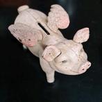 Vintage Spaarpot Varken met Vleugels gietijzer spaarpot, Antiek en Kunst, Antiek | Speelgoed, Ophalen of Verzenden