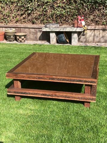 salontafel koper, eiken beschikbaar voor biedingen