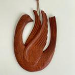 vintage Mid Century Deens Design VOGEL wandobject teak hout, Huis en Inrichting, Ophalen of Verzenden, Gebruikt