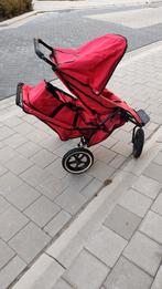 Rode dubbele kinderwagen van kiwi explorer, Ophalen, Gebruikt, Overige merken, Voetenzak