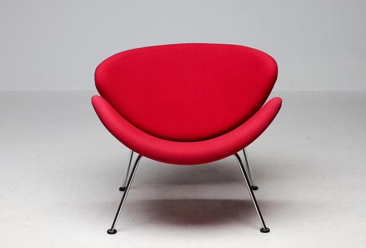 Artifort orange Slice chair red, Huis en Inrichting, Fauteuils, Zo goed als nieuw, Stof, 50 tot 75 cm, 75 tot 100 cm, Ophalen