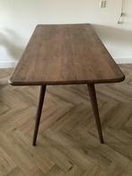 Goossens wonen Bjarte eettafel donker eiken 180xx77x90, Ophalen, Zo goed als nieuw, Vijf personen of meer, Rechthoekig