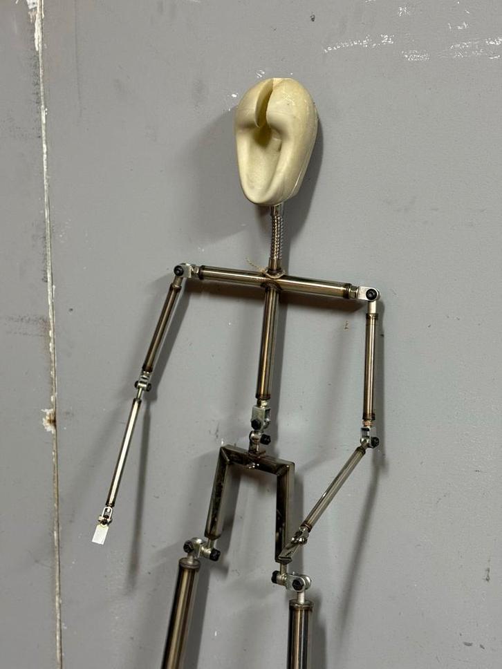 Industrieel Stalen Figuur, 1.52m, Antiek en Kunst, Kunst | Beelden en Houtsnijwerken, Ophalen of Verzenden