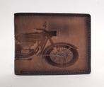 Motor motorcycle portemonnee van leer bruin portefeuille, Sieraden, Tassen en Uiterlijk, Portemonnees, Info@deconoord.nl, Bruin