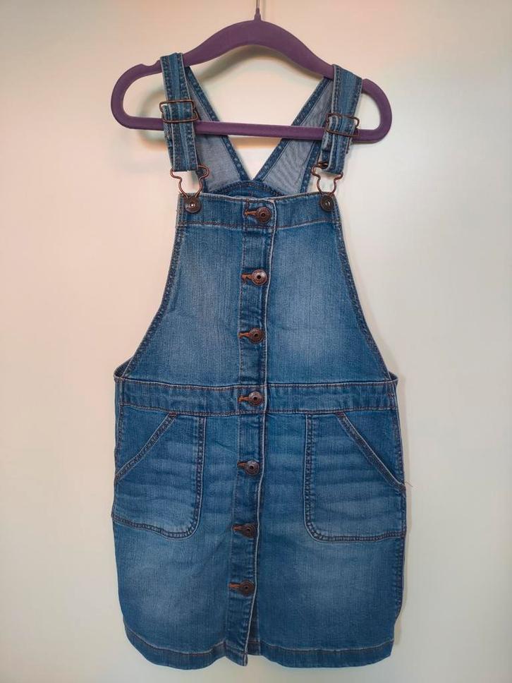 Originele OshKosh denim overgooier / jurk, maat 134-140, Kinderen en Baby's, Kinderkleding | Maat 134, Zo goed als nieuw, Meisje