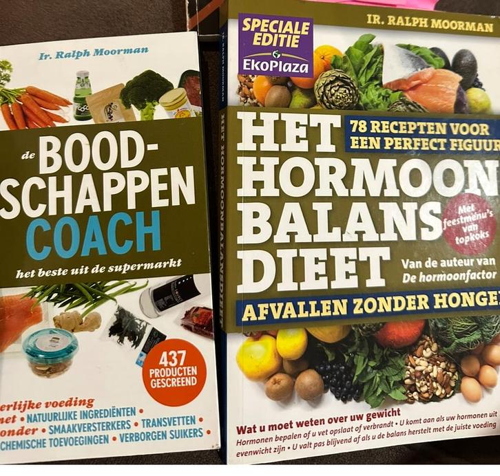 Ralph Moorman Boeken: Boodschappen Coach + Hormoon Dieet, Boeken, Kookboeken, Gelezen, Gezond koken, Ophalen of Verzenden