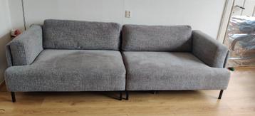Grijze 2-delige bank 250x90 cm