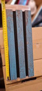 Wandpaneel stuk brons en azuurblauw, Overige materialen, Gebruikt, Overige typen, Ophalen of Verzenden