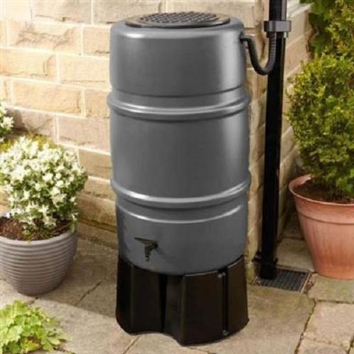 Regenton 227 liter grijs/groen kompleet !!!, Tuin en Terras, Regentonnen, Nieuw, Kunststof, 150 liter of meer, Met kraantje, Ophalen