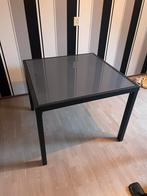 Tuintafel met glazen plaat - 90x90 cm, Ophalen, Zo goed als nieuw, Aluminium