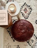 Authentic Tunisie leer poef, Ophalen, Gebruikt, Bruin, Zitzakstoel