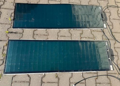 Set van 2 zonnepanelen 110Wp en omvormer 12-24V, Caravans en Kamperen, Camper-accessoires, Nieuw, Ophalen of Verzenden
