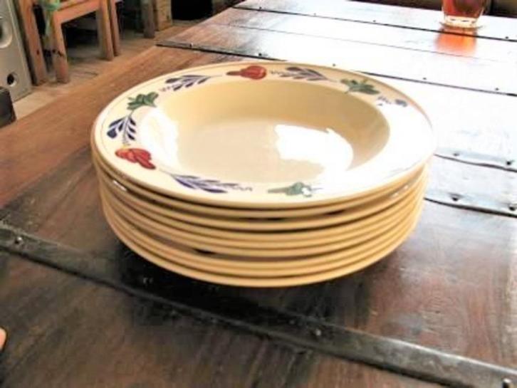 Boerenbont diep bord 21 cm Boerenbond, Huis en Inrichting, Keuken | Servies, Gebruikt, Bord(en), Boerenbont, Aardewerk, Ophalen of Verzenden