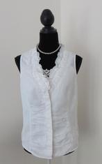 LA LIGNA I Elegante Blouse I Mt 40/42 I Wit I Linnen, Wit, Maat 42/44 (L), Ophalen of Verzenden, Zo goed als nieuw