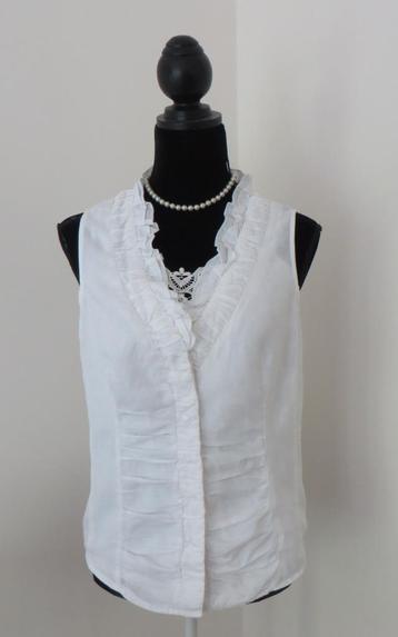 LA LIGNA I Elegante Blouse I Mt 40/42 I Wit I Linnen beschikbaar voor biedingen