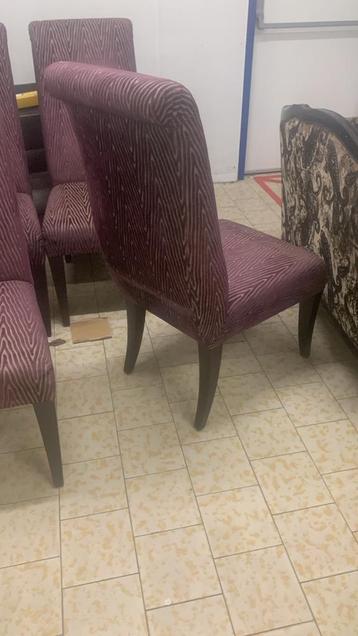 4 Eetkamerstoelen met Zebra Patroon beschikbaar voor biedingen