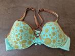 Blauw/groene Marlies Dekkers BH 80C. Voorsluiting., Marlies Dekkers, Ophalen of Verzenden, Blauw, BH