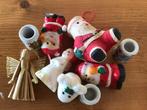 Lot oude kerstversiering mini kandelaar kaars figuurtjes, Diversen, Kerst, Ophalen of Verzenden, Zo goed als nieuw