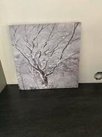 Canvas met winterlandschap en lichtjes, Diversen, Kerst, Ophalen of Verzenden, Zo goed als nieuw