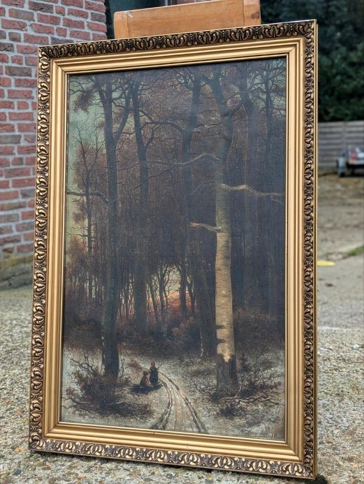 Schilderij 92 x 63 cm.  €120, Antiek en Kunst, Kunst | Schilderijen | Klassiek, Ophalen