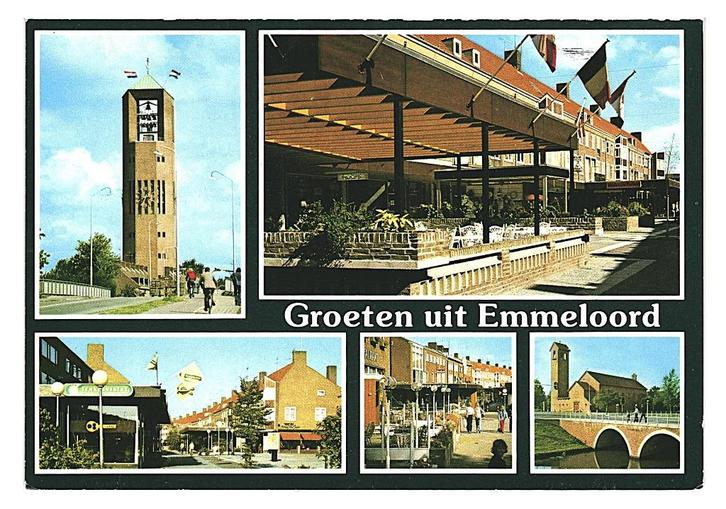 982175 Emmeloord Flevoland Postzegel Afgeweekt, Verzamelen, Ansichtkaarten | Nederland, Gelopen, Flevoland, Ophalen of Verzenden