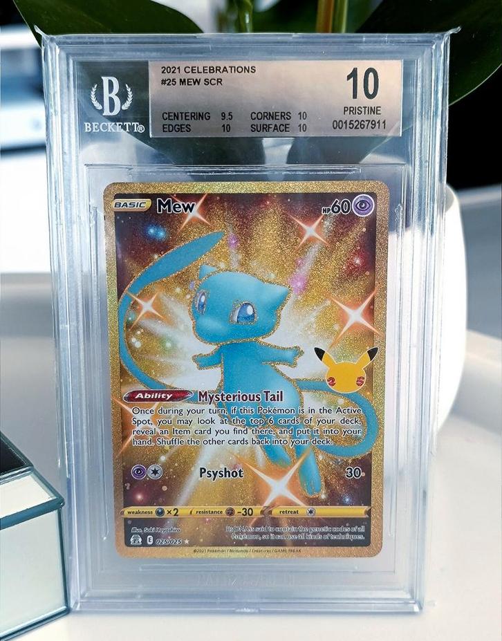 Shiny Mew Beckett 10 Pristine, Hobby en Vrije tijd, Verzamelkaartspellen | Pokémon, Nieuw, Losse kaart, Foil, Ophalen of Verzenden