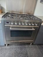 Boretti Veneto 90cm Gasfornuis - RVS, Witgoed en Apparatuur, Fornuizen, Ophalen, Gebruikt, 60 cm of meer, Gas