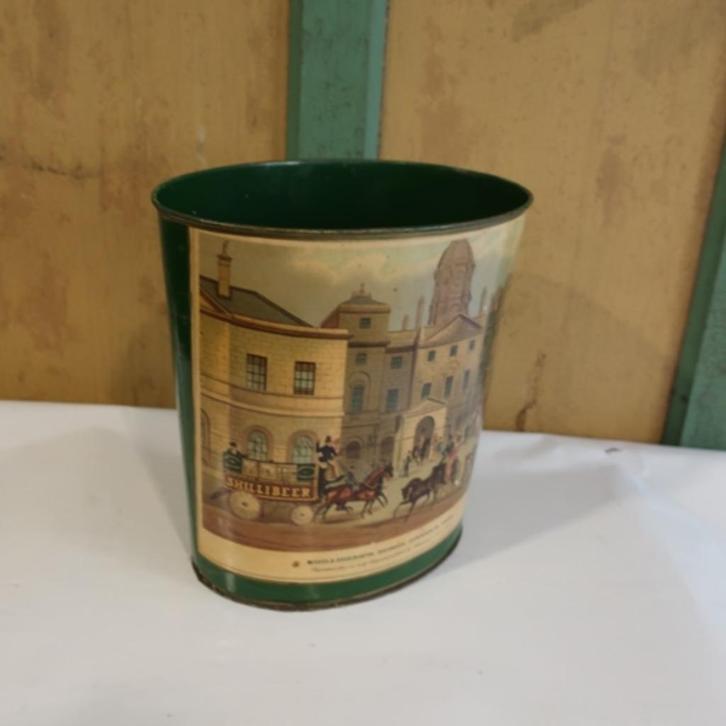 Prullenbak afvalbak metaal origineel Engeland Coach, Huis en Inrichting, Woonaccessoires | Prullenbakken, Gebruikt, Metaal, Minder dan 50 cm