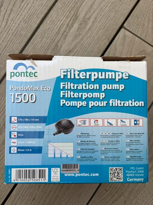 Energiezuinige vijverpomp Pontec 1500 PondoMax ECO, Tuin en Terras, Vijver-toebehoren, Gebruikt, Vijverpomp, Ophalen of Verzenden