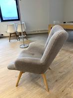 Fauteuil Vida - Grijs, Huis en Inrichting, Fauteuils, 75 tot 100 cm, Scandinavisch, Zo goed als nieuw, Hout