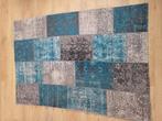 Blauw grijs vintage vloerkleed 130 190, Huis en Inrichting, Stoffering | Tapijten en Kleden, 100 tot 150 cm, Ophalen of Verzenden