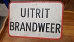 Oud bord uitrit brandweer, Ophalen of Verzenden