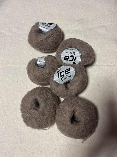 Ice Yarns - 6 Bollen Taupe, Hobby en Vrije tijd, Breien en Haken, Nieuw, Breien of Haken, Wol of Garen, Verzenden