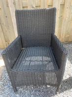 Beach7 Club Wicker (solide) tuinstoelen 4x, grijs, NwStaat, Tuin en Terras, Wicker, Zo goed als nieuw, Ophalen