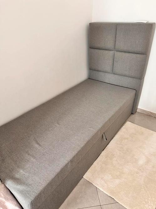 Boxspring 1-persoons 90x200 Grote Opberg Ikea, Huis en Inrichting, Slaapkamer | Slaapbanken, Zo goed als nieuw, 90 cm, 200 cm