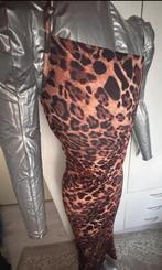Panter jurk, Kleding | Dames, Maat 38/40 (M), Overige typen, Bruin, Verzenden