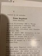 Pater Sinnema 1903 Warga 1978 Grave-Velp missie Indonesië, Verzamelen, Ophalen of Verzenden, Bidprentje