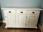 Grenen dressoir wit geverfd aan de binnenkant blauw, Huis en Inrichting, Kasten | Dressoirs, Ophalen, Gebruikt, 25 tot 50 cm