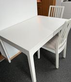 Witte eetkamertafel, Ophalen, 100 tot 150 cm, 50 tot 100 cm, Zo goed als nieuw