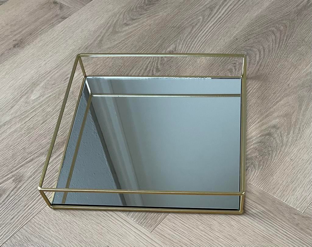 Glazen plateau/ dienblad, Ophalen, Zo goed als nieuw, Rond