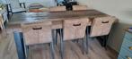 Rustieke eettafel 220x95, Huis en Inrichting, Ophalen, 200 cm of meer, 50 tot 100 cm, Zo goed als nieuw