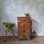 Nachtkastje groen botanisch, Ophalen of Verzenden, Zo goed als nieuw, 25 tot 50 cm, Minder dan 100 cm