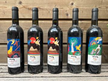 Rode Wijn Corneille Label - Collectie (8x) beschikbaar voor biedingen