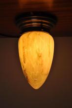 Art deco plafondlamp wandlamp tafellamp lampje jaren 30, Ophalen of Verzenden, Gebruikt, Glas
