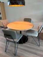 Houten ronde eettafel Eiken op maat 110cm *Nieuwstaat*, Ophalen, 100 tot 150 cm, Rond, Nieuw