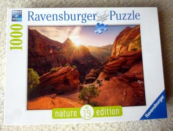 Natuurpuzzel Ravensburger nr 19, Zions Canyon USA - compleet beschikbaar voor biedingen